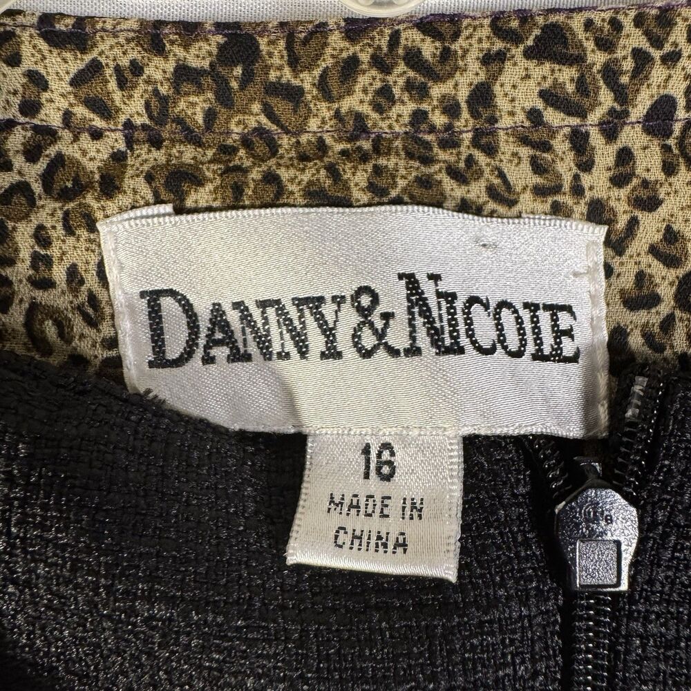Danny & Nicole Women’s Size 16 Purple Black Dress & Short Sleeve Jacket 2 Piece - Picture 15 of 16